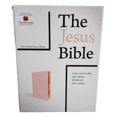 The Jesus Bible Pink with Gold In Box Louie Giglio Leather soft over board