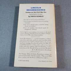 Lincoln Reconsidered David Donald 1956 Second Edition Enlarged Civil War Vintage