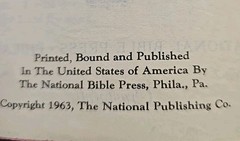 Holy Bible Red Letter Self-Pronouncing KJV National Bible Press 1963 Crystalette