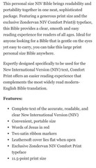MAGNETIC CLOSE NIV LARGE PRINT(11.5pt) Personal Bible, Leathersoft, ENGRAVED