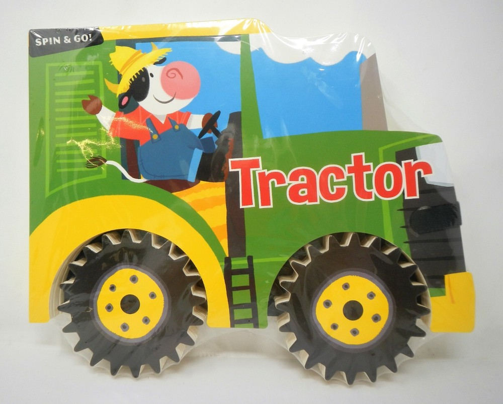 Giant Spin and Go! Tractor Board Book Ages 3+ With Wheels That Really Turn!