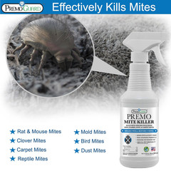 Natural Mite Spray – 16 Oz Bottle – Plant Based Treatment for Dust, Spider, Carp