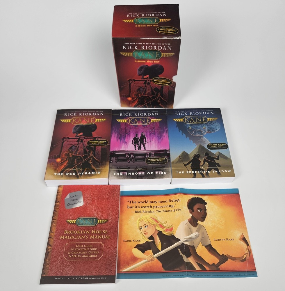 The Kane Chronicles 4-BOOK Box Set Rick Riordan Paperback Preowned READ