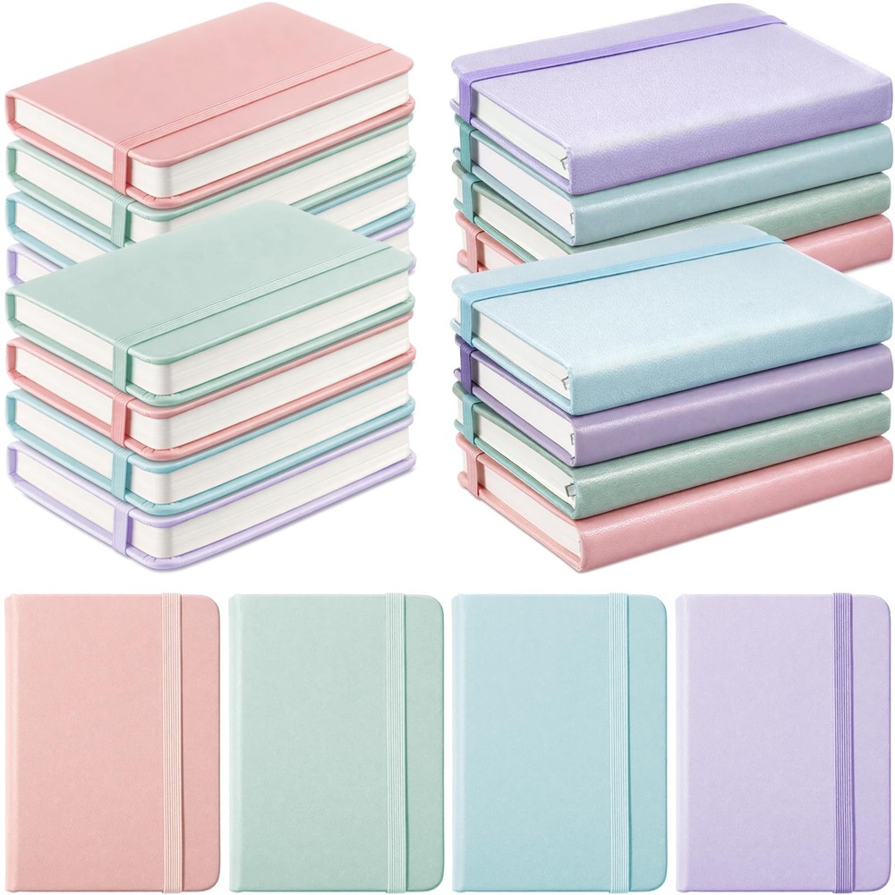 16 Packs Pocket Small Notebook Journals Mini Notebook bulk 192 Pages/96 Sheet…
