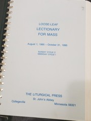 Lectionary for Mass – Loose Leaf – 1996 – Liturgical Press Marriage & The Sick