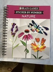 Brain Games – Sticker by Number: Nature – 2 Books in 1 LIKE NEW