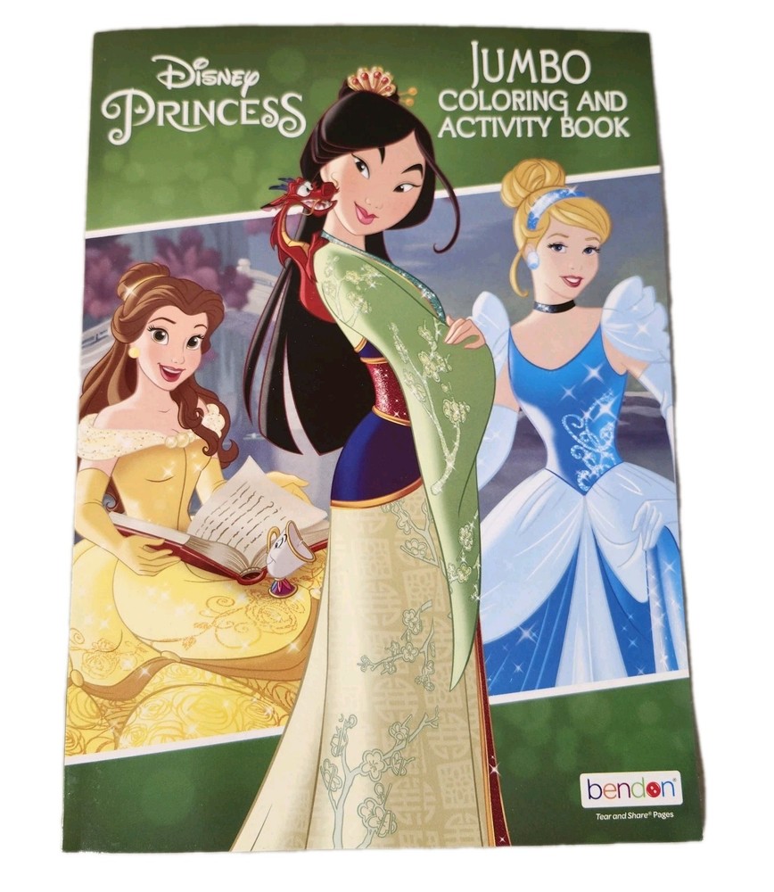 Disney Princess Jumbo Coloring Book Belle Beauty and the Beast Mulan Cinderella