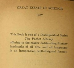 GREAT ESSAYS IN SCIENCE by Martin Gardner (1957 Edition) 29 DIFFERENT AUTHORS