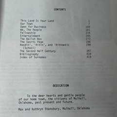 A History of Mulhall Oklahoma 100 Yesteryears 1988 First Edition Genealogy Photo