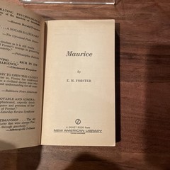 Maurice by E.M. Forster 1973 First Printing Signet Paperback LGBTQ+ Novel PB