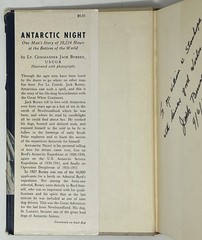 VTG HISTORY: SIGNED Antarctic Night by Jack Bursey – 1957 HC/DJ Pub Rand McNally
