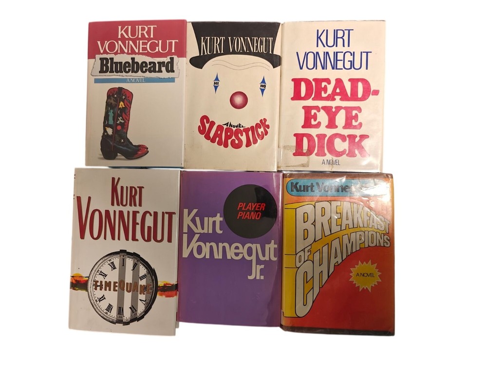 Kurt Vonnegut Lot Of 6 Hardcover Books Ex-Library Classic Literary SciFi