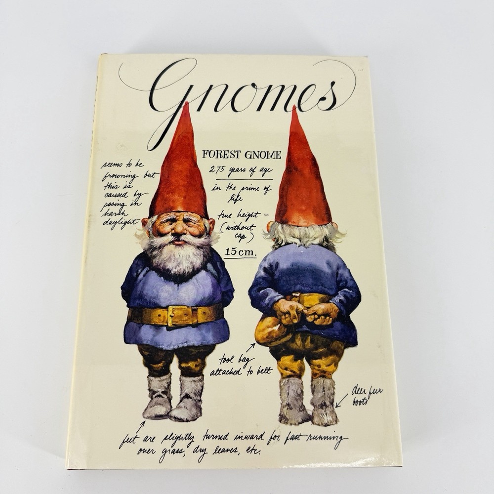 Gnomes by Poortvliet Huygen 1977 HCDJ Hardcover DJ Vintage 70s Coffee Table Book
