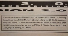 Cyberpunk 2020 2nd Edition Core Rulebook v1.0 RPG R Talsorian CP3002 | USED TR1