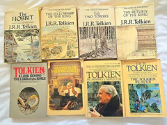 2 sets J.R.R. Tolkien Paperbacks; Gold box set & Man & His Myth set