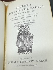 Butler’s Lives of the Saints – Complete 4 Volume Set by Herbert Thurston
