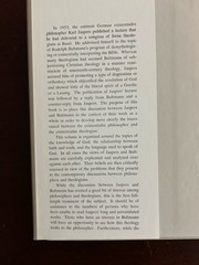 Jaspers And Bultmann (1968 Vintage Hardcover) By Eugene Thomas Long