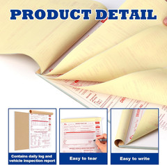 8.5X11Inch 2-In-1 Driver Log Books for Truckers Dot Log Book Driver Vehicle