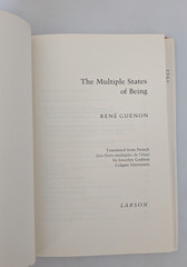 The Multiple States of Being by Rene Guenon (1984, Hardcover)