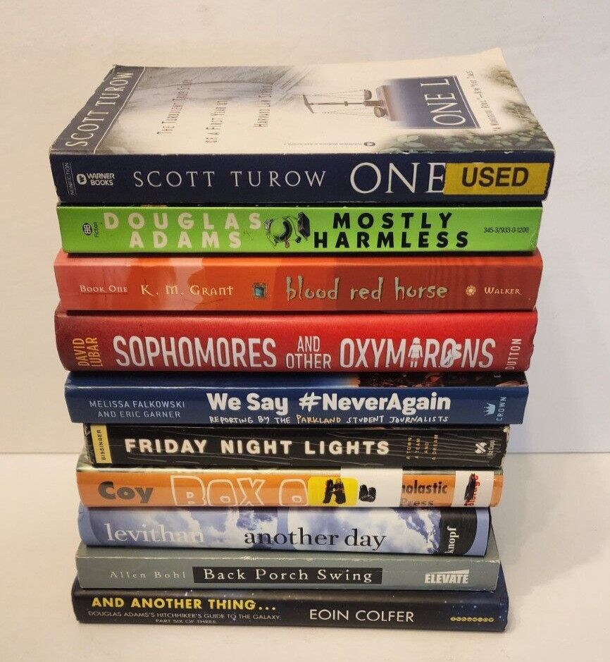 Lot of 10 Fiction Books for BOYS Young Adult/Highschool/Homeschool