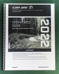 2022 Can-Am Defender XT HD10 Owner’s Manual: 256 Pages & Protective Covers!