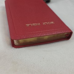 Vintage Pocket Size Oxford KJV TEXT BIBLE 01153x Red Leather Gilt Box