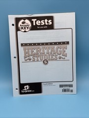 Bob Jones Heritage Studies 5 History Set- Text, Test, Activities, Key & Teacher