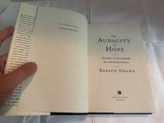 The Audacity of Hope, Barack Obama FIRST EDITION 2006 US POLITICS/PRESIDENT VG