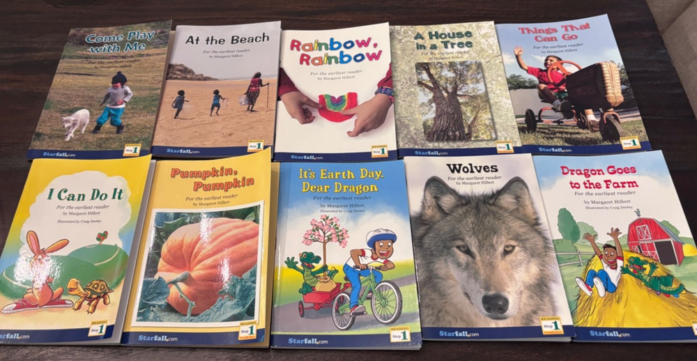 Starfall Reading Step 1 Books Lot of 10 Earliest Readers – 7 Nonfiction Hillert