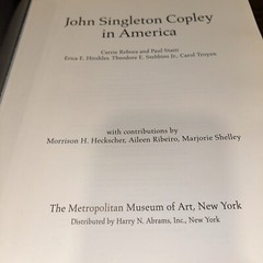 John Singleton Copley in America – Hardcover By Rebora, Carrie – New