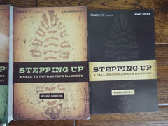 Stepping Up: A Call To Courageous Manhood by Dennis Rainey Leadership Kit DVD/HC