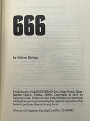 666 by Salem Kirban (1970, PB) Prophecy Studies, Illustrated, End Times