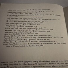 Allen Ginsberg Collected Poems 1947-1989. No Dust Jacket.