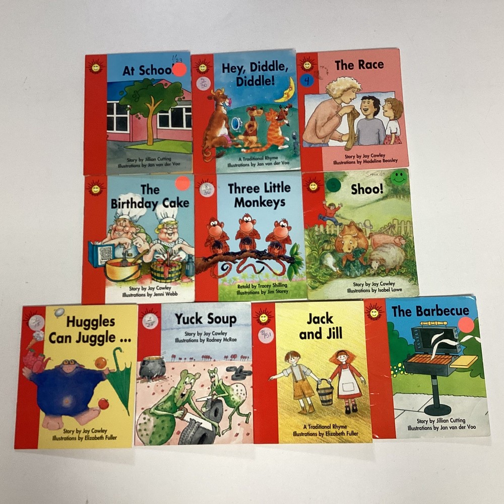 Sunshine Kindergarten Reader 10 Book Lot Level A-C Rigby Wright