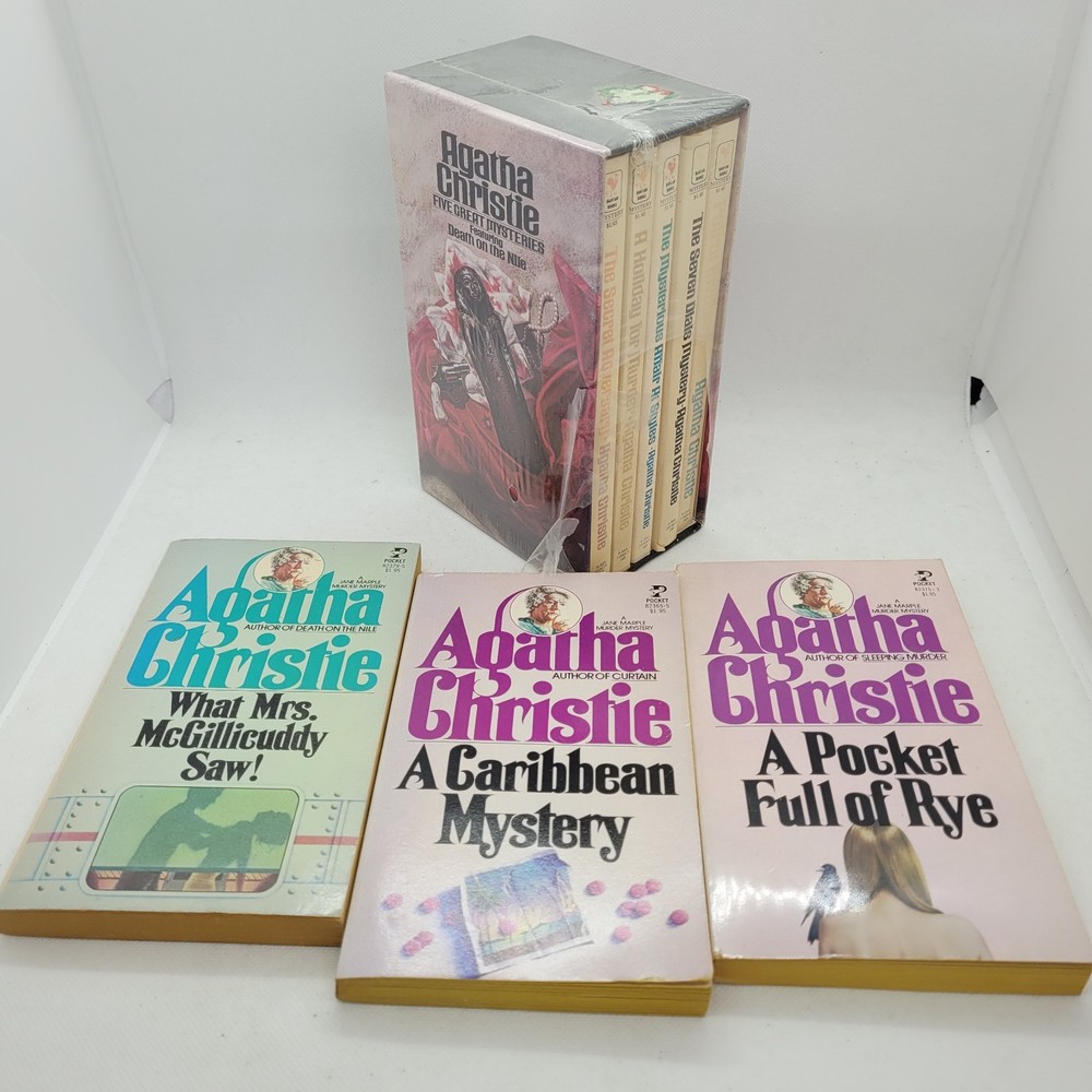 Agatha Christie Book Box Set 5 Great Mysteries Sleeping Murder Death on The Nile