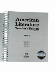 American Literature Teacher’s Third Edition Book A And B Spiral Bound BJU Press