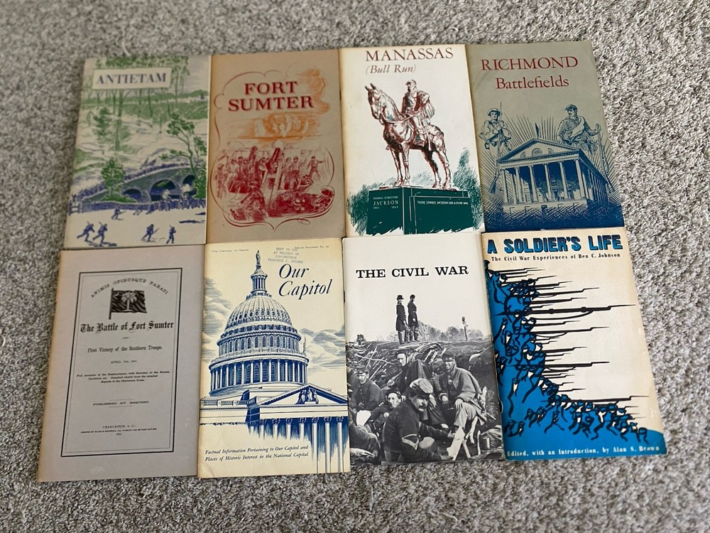 Lot Of 8 Vtg National Parks Historical Handbooks & similar War History Books 60s