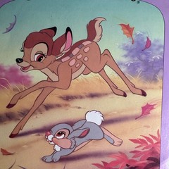 BAMBI Golden STICKER FUN 1988 Coloring Book Pre-Cut Stickers Lick Stick
