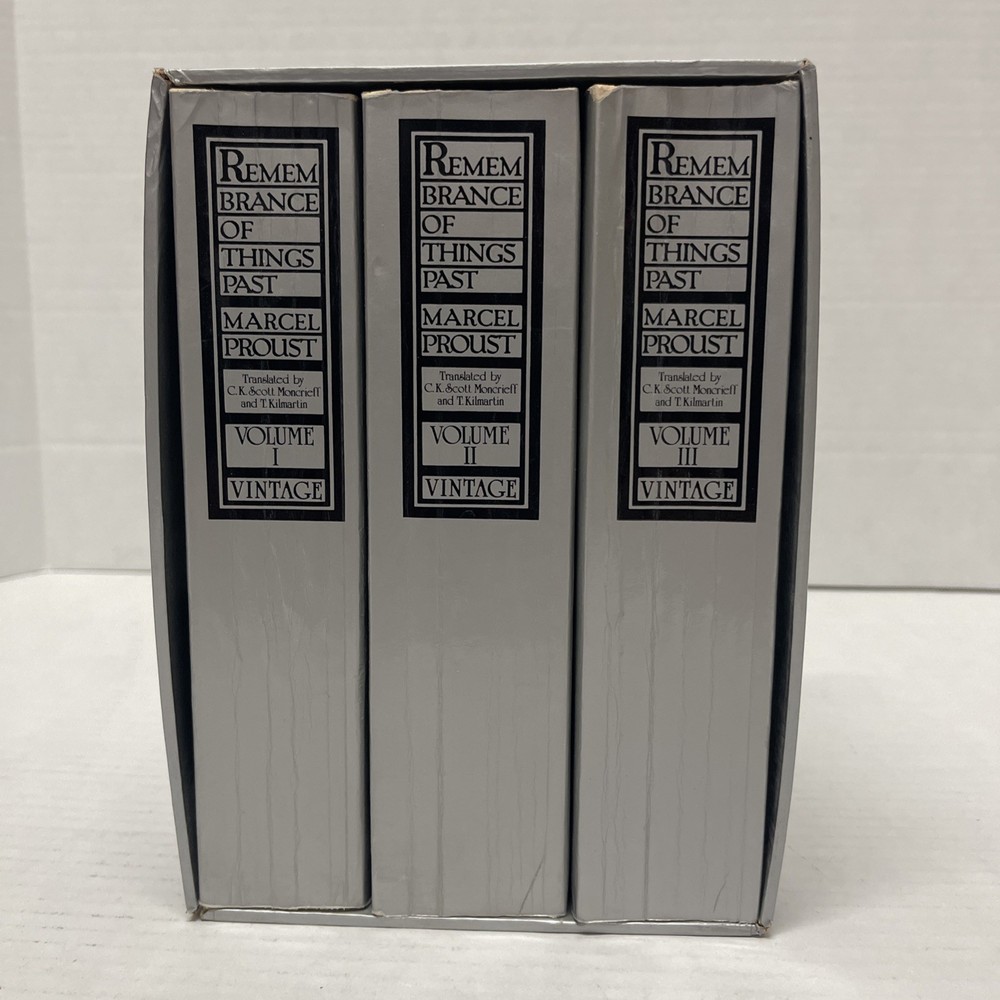 Marcel Proust Remembrance of Things Past 3 Volume Set Paperback Slipcase 1982