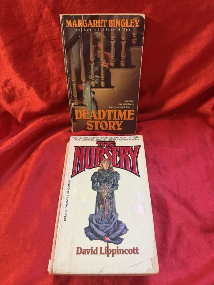 LOT of 2 VINTAGE HORROR PAPERBACKS FROM HELL! ‘Nursery’DavidLippincott ‘Deadtime