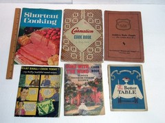 Lot 10 Vtg 1930s 1940s Cookbooks Planters Oil Carnation H-O Cereal Spry