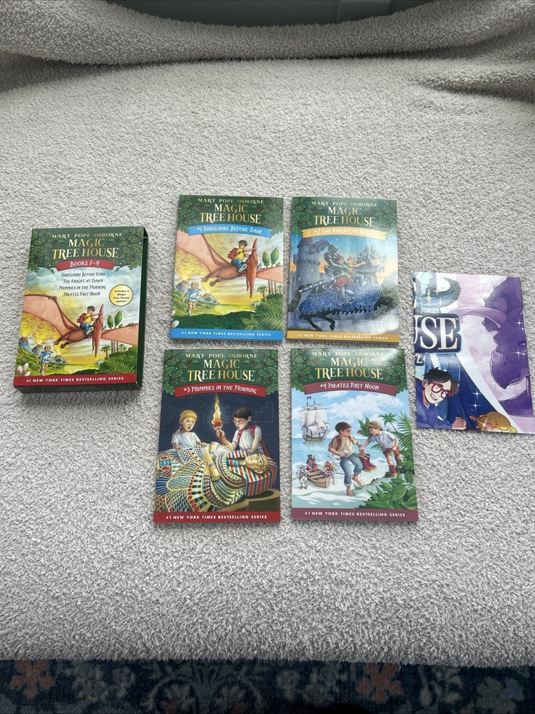 Magic Tree House Books 1-4 Boxed Set Vols. 1-4. Includes Magic Treehouse Poster!