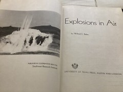 Explosions in Air by Wilfred E. Baker with Supplemental Figures For 6.1 6.2 6.3