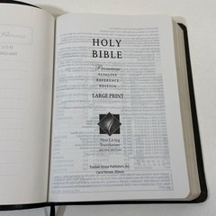Premium Slimline Reference Holy Bible NLT 2nd Edition Bonded Leather Large Print