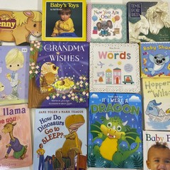 Baby & Toddler Board Books 20 Book Lot Random Mix Assorted Kids Read Aloud