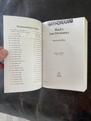 Black’s Law Dictionary – Fifth Pocket Edition – Paperback