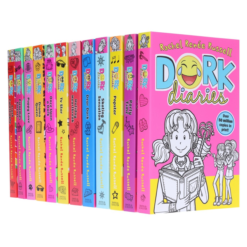 Dork Diaries Series (Vol. 1-12) By Rachel Renee Russell 12 Bks Set- Ages 9-14-PB