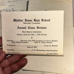 1952 Vintage Yearbook Cardinal Whittier Ca with ephemera
