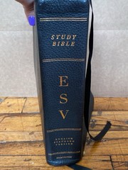 ESV Study Bible Crossway Black Genuine Leather Christian Bible