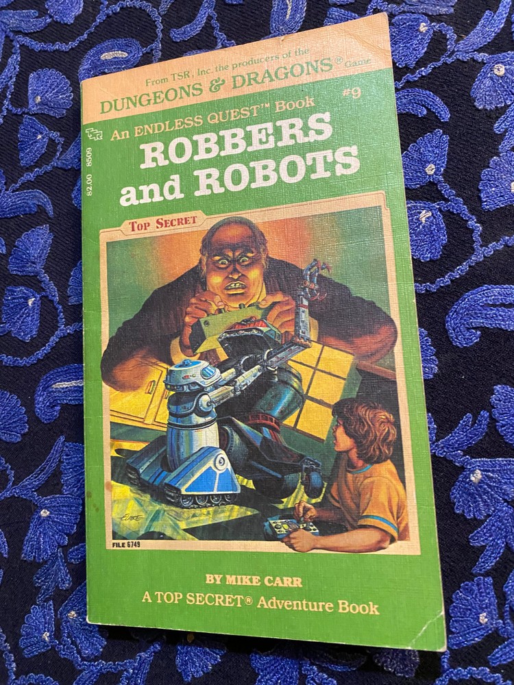 Mike Carr ROBBERS AND ROBOTS 1st 1983, D&D, Endless Quest #9 – vg cond